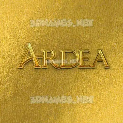 ardea in All Gold style - 3D name wallpaper