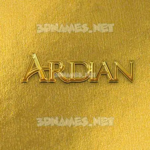 ardian in All Gold style - 3D name wallpaper