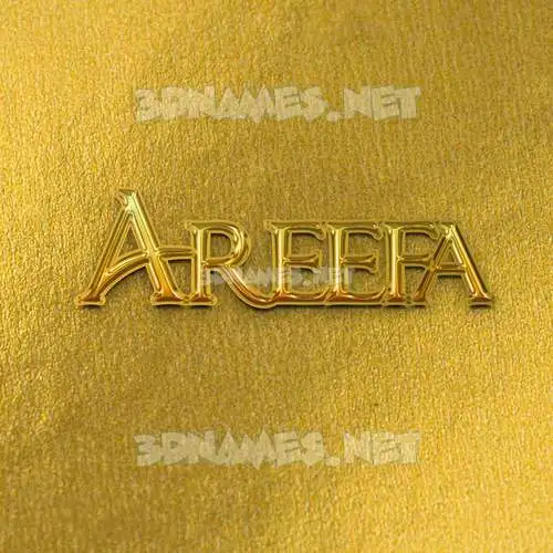 areefa in All Gold style - 3D name wallpaper areefa in All Gold style - 3D name wallpaper