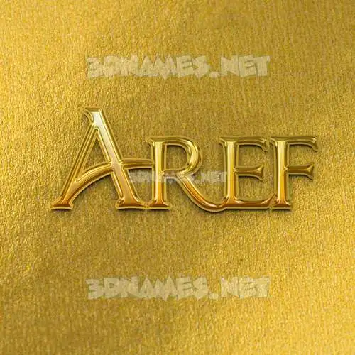 aref in All Gold style - 3D name wallpaper aref in All Gold style - 3D name wallpaper