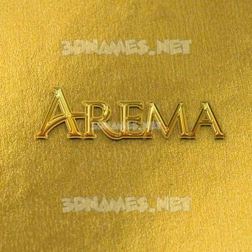 arema in All Gold style - 3D name wallpaper