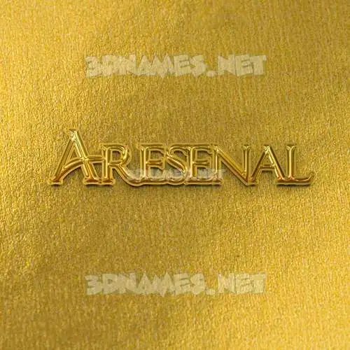 aresenal in All Gold style - 3D name wallpaper