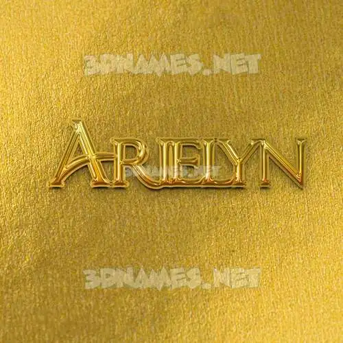 arielyn in All Gold style - 3D name wallpaper