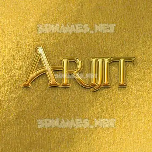 arijit in All Gold style - 3D name wallpaper