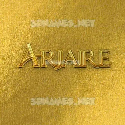 arjaire in All Gold style - 3D name wallpaper