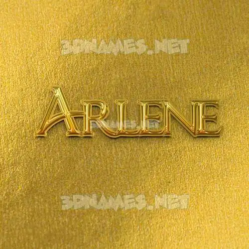 arlene in All Gold style - 3D name wallpaper