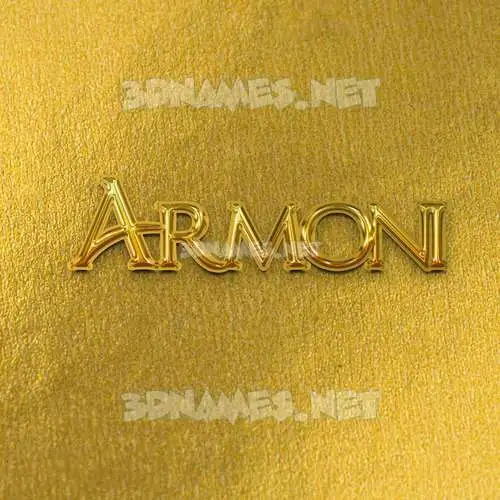 armoni in All Gold style - 3D name wallpaper
