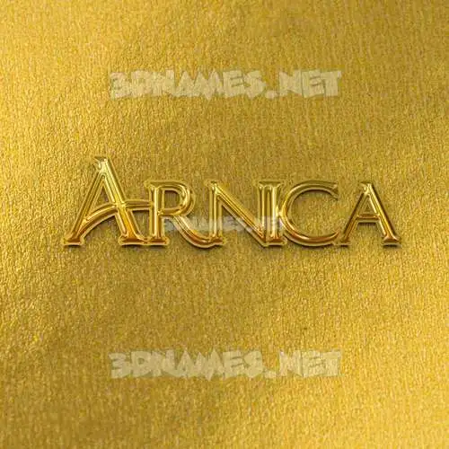arnica in All Gold style - 3D name wallpaper