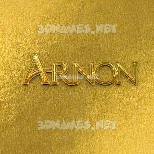 arnon in All Gold style - 3D name wallpaper
