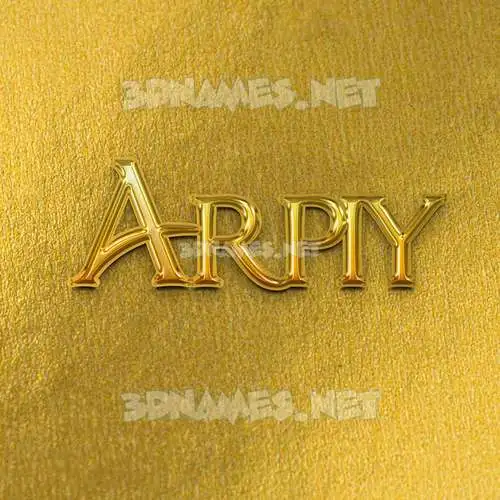 arpiy in All Gold style - 3D name wallpaper