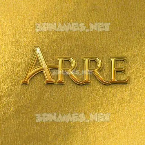 arre in All Gold style - 3D name wallpaper