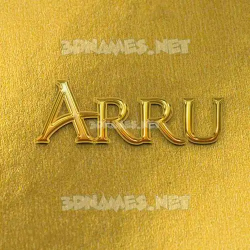 arru in All Gold style - 3D name wallpaper