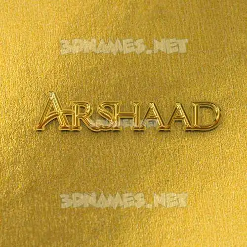 arshaad in All Gold style - 3D name wallpaper