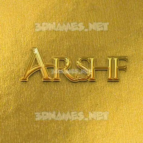 arshf in All Gold style - 3D name wallpaper arshf in All Gold style - 3D name wallpaper