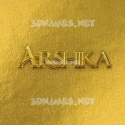 arshika in All Gold style - 3D name wallpaper arshika in All Gold style - 3D name wallpaper