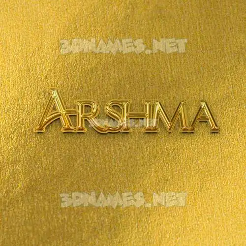 arshma in All Gold style - 3D name wallpaper