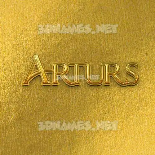 arturs in All Gold style - 3D name wallpaper