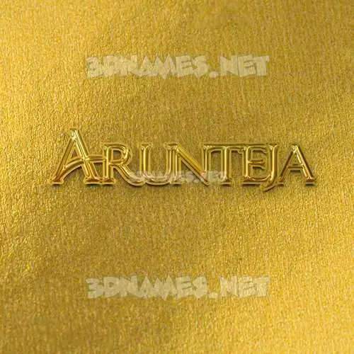 arunteja in All Gold style - 3D name wallpaper