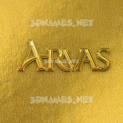 arvas in All Gold style - 3D name wallpaper arvas in All Gold style - 3D name wallpaper