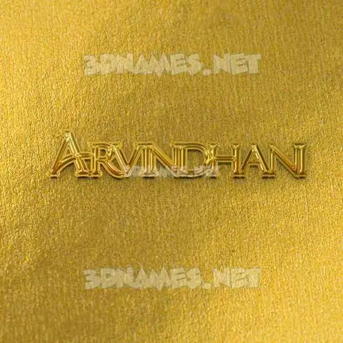 arvindhani in All Gold style - 3D name wallpaper