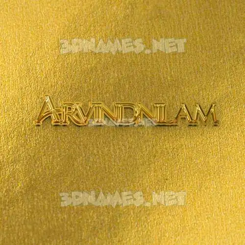 arvindnilam in All Gold style - 3D name wallpaper