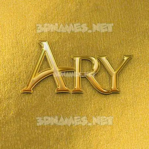 ary in All Gold style - 3D name wallpaper