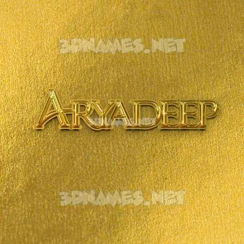 aryadeep in All Gold style - 3D name wallpaper