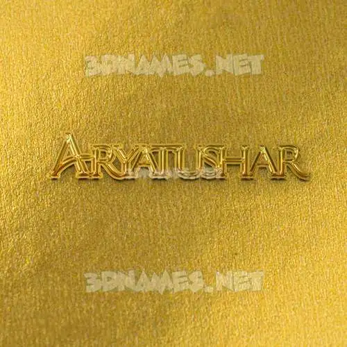 aryatushar in All Gold style - 3D name wallpaper