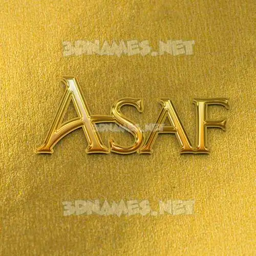asaf in All Gold style - 3D name wallpaper