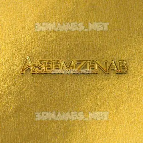 aseemzenab in All Gold style - 3D name wallpaper