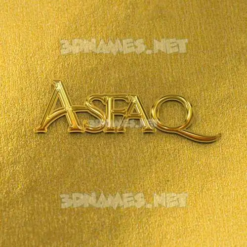 asfaq in All Gold style - 3D name wallpaper asfaq in All Gold style - 3D name wallpaper