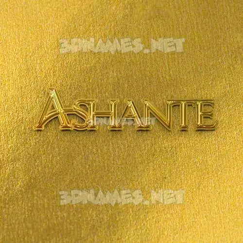 ashante in All Gold style - 3D name wallpaper