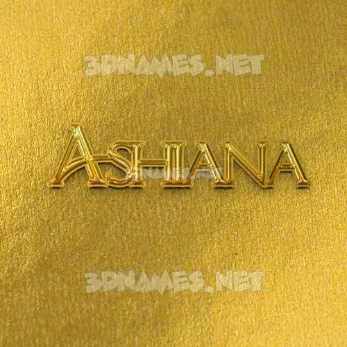 ashiana in All Gold style - 3D name wallpaper