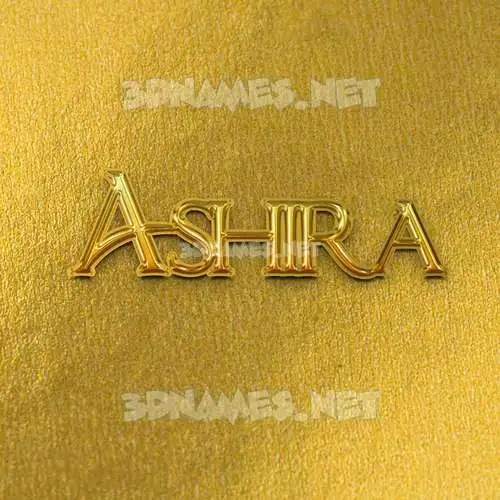 ashira in All Gold style - 3D name wallpaper