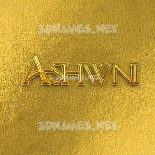 ashwni in All Gold style - 3D name wallpaper