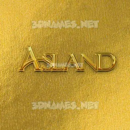 asland in All Gold style - 3D name wallpaper asland in All Gold style - 3D name wallpaper