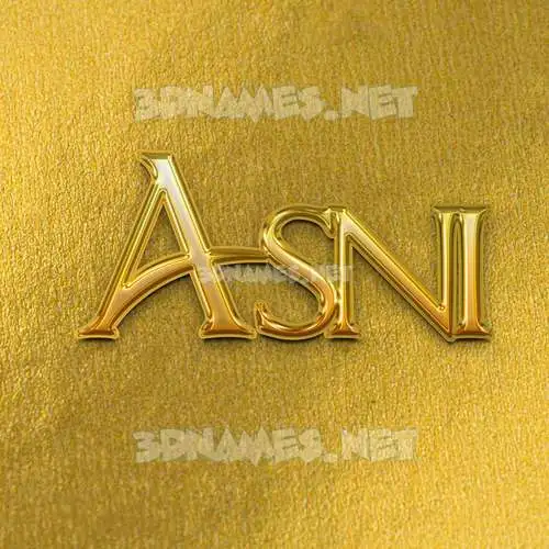 asni in All Gold style - 3D name wallpaper asni in All Gold style - 3D name wallpaper