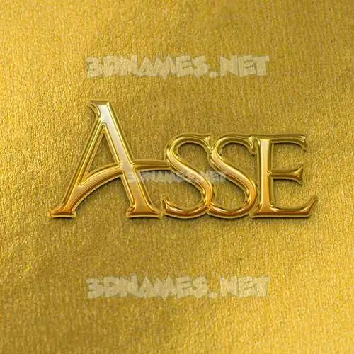asse in All Gold style - 3D name wallpaper asse in All Gold style - 3D name wallpaper