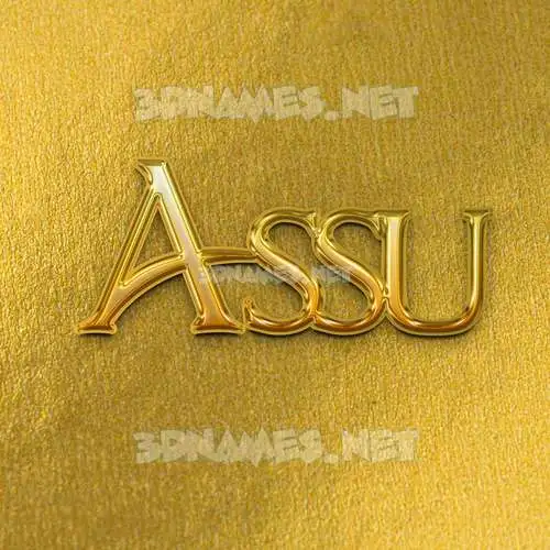 assu in All Gold style - 3D name wallpaper assu in All Gold style - 3D name wallpaper