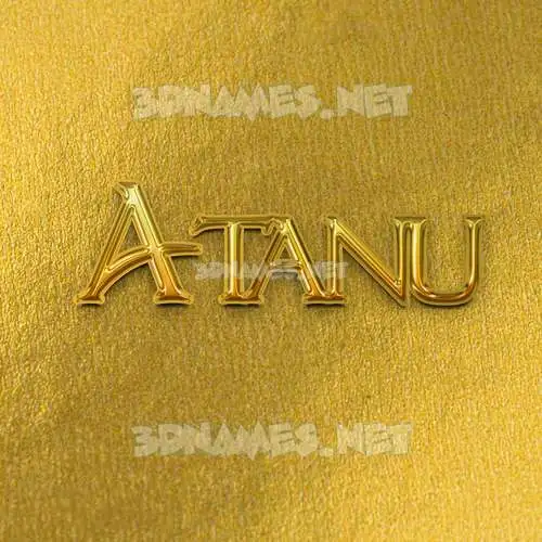 atanu in All Gold style - 3D name wallpaper atanu in All Gold style - 3D name wallpaper