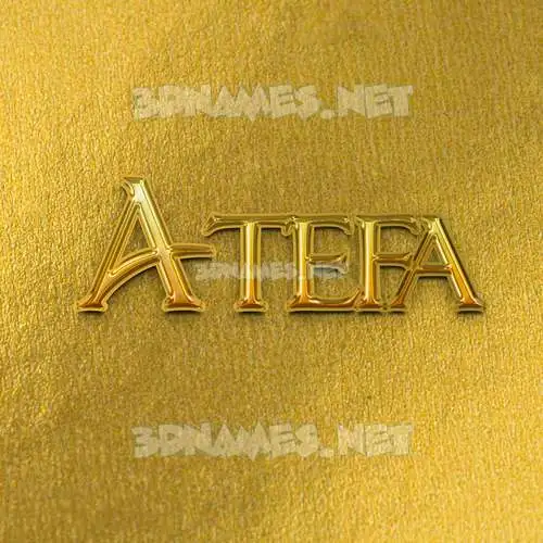 atefa in All Gold style - 3D name wallpaper atefa in All Gold style - 3D name wallpaper