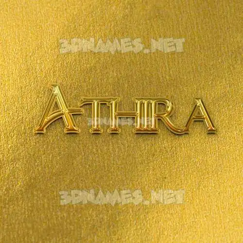 athira in All Gold style - 3D name wallpaper