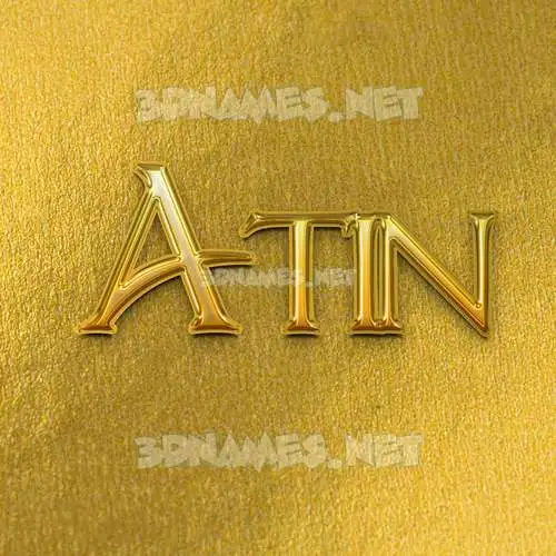atin in All Gold style - 3D name wallpaper atin in All Gold style - 3D name wallpaper