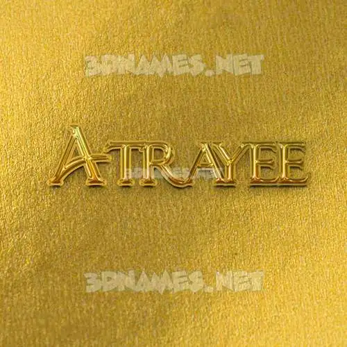 atrayee in All Gold style - 3D name wallpaper