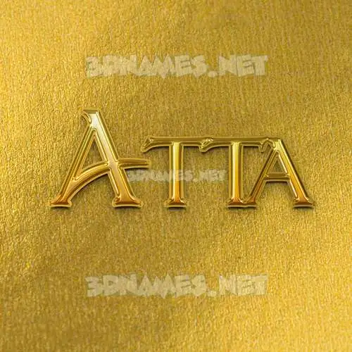 atta in All Gold style - 3D name wallpaper atta in All Gold style - 3D name wallpaper