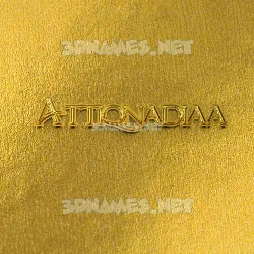 attiqnadiaa in All Gold style - 3D name wallpaper