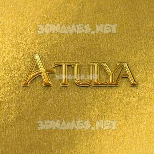 atulya in All Gold style - 3D name wallpaper
