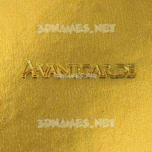 avantgarde in All Gold style - 3D name wallpaper