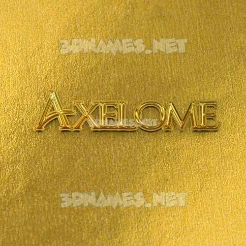 axelome in All Gold style - 3D name wallpaper