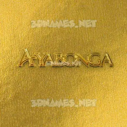 ayabonga in All Gold style - 3D name wallpaper